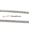 Chaine Maille Gourmette Argent Platine 1.5mm  qualité laiton