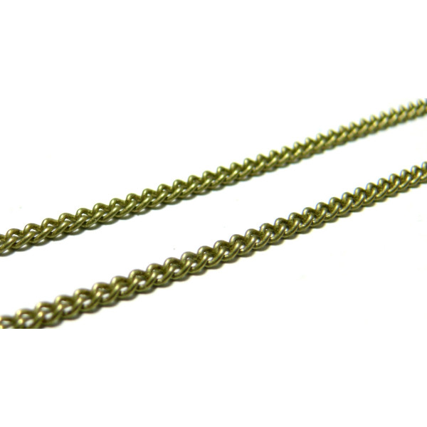 Apprêt bijoux 1 m BR ref P096 Chaine maille fine qualité laiton