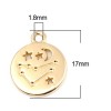 PS11652705 PAX 5 pendentifs médaillon Signe du Zodiaque Capricorne Constellations métal coloris Doré