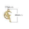 PS110107462 – Lot de 5 ou 10 Pendentifs Fées sur Lune 25mm – Métal Doré
