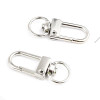 Mousquetons Porte Cles, Porte Clefs 33 mm Métal couleur Argent Platine