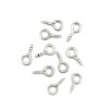 Pitons à visser 8 par 4mm, métal finition ARGENT PLATINE