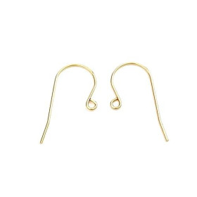 Boucles d'oreille Crochets simple 27 mm, ACIER INOXYDABLE  finition Doré
