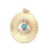 PS11657061 PAX 1 pendentif breloque medaillon Boho Chic 27mm  Cuivre couleur DORE 18KT