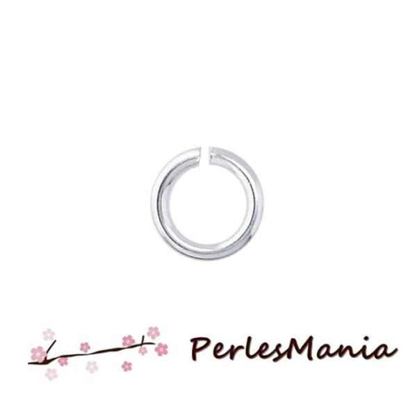 Anneaux de jonction 5mm par 1 mm, métal finition ARGENT PLATINE