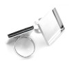 Supports de Bague Carré 25 mm Bord Épais – Cuivre couleur Argent Platine – Bague Ajustable
