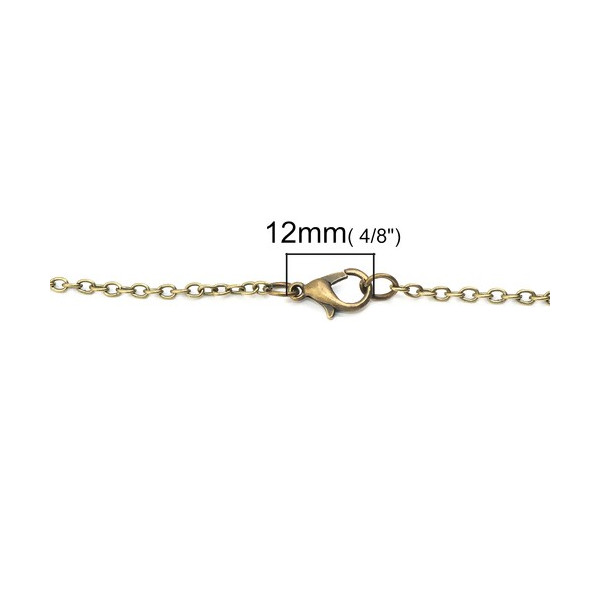 Colliers Sautoirs 66cm CHAINE Maille 3 par 2,3mm métal coloris Bronze