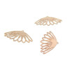 AE1111636 Lot de 4 Estampes pendentif filigrane Fleur 17 par 30mm cuivre coloris Or Rose