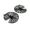 AE116596 Lot de 2  Estampes pendentif filigrane Tranche de fruit 35 par 38mm cuivre coloris Or Rose