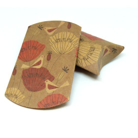 HJ002S10A PAX 10 Emballages carton, Emballage Cadeau, berlingots  8 par 5.5 par 2 cm motif Oiseau et Fleur Craft