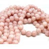 H6XS22Bis Lot 1 fil d'environ 69 perles Jade Mashan Rose Pale 6mm