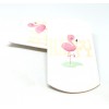HJ002S02B PAX 10 Emballages carton, Emballage Cadeau, berlingots  8 par 5.5 par 2 cm motif Happy Flamant Rose