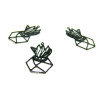 Estampes pendentif filigrane Aloe en Pot Graphique 13 par 23mm Coloris Noir