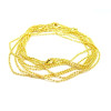 160402094834 PAX 4 colliers Chaine maille Bille 1 mm Laiton couleur Or