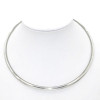 PS110111014 PAX 1 Collier TORQUE JONC RIGIDE 4mm avec chaine d'extension métal coloris Argent Platine