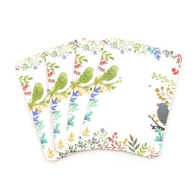 Cartes de présentation Rectangle Oiseaux, pour boucles d'oreilles