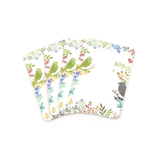 Cartes de présentation Rectangle Oiseaux, pour boucles d'oreilles