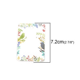 Cartes de présentation Rectangle Oiseaux, pour boucles d'oreilles