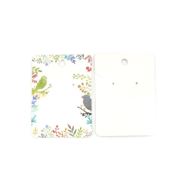 Cartes de présentation Rectangle Oiseaux, pour boucles d'oreilles