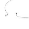 Colliers Torque JONC RIGIDE 2mm métal coloris Argent Platine