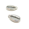 H11218114P PAX 2 Pendentifs Cauri 18mm en Acier Inoxydable 304 Coloris Argent pour bijoux raffinés