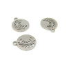 Pendentifs médaillon Feuille 14mm en Acier Inoxydable 304 Coloris Argent pour bijoux raffinés
