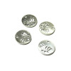 H201T1092 PAX 4 Pendentifs Medaillon et fleurs de Lotus en Acier Inoxydable 