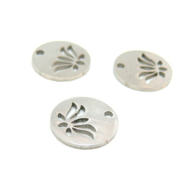 Pendentifs Medaillon et fleurs de Lotus en Acier Inoxydable pour bijoux raffinés