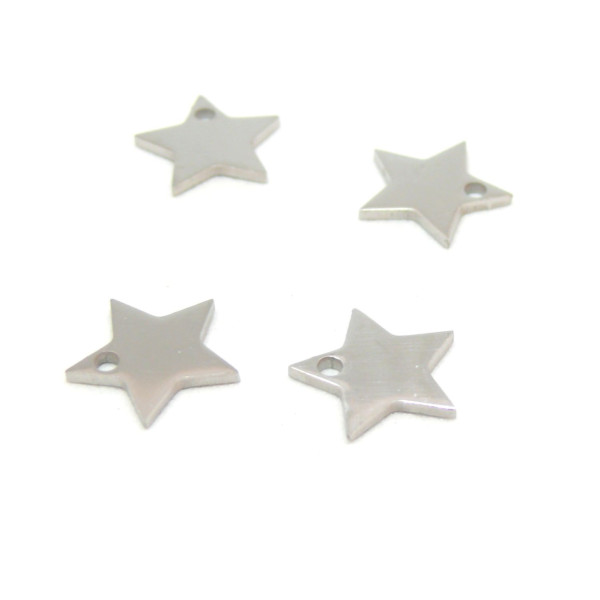 Pendentifs Etoile 11mm en Acier Inoxydable pour bijoux raffinés