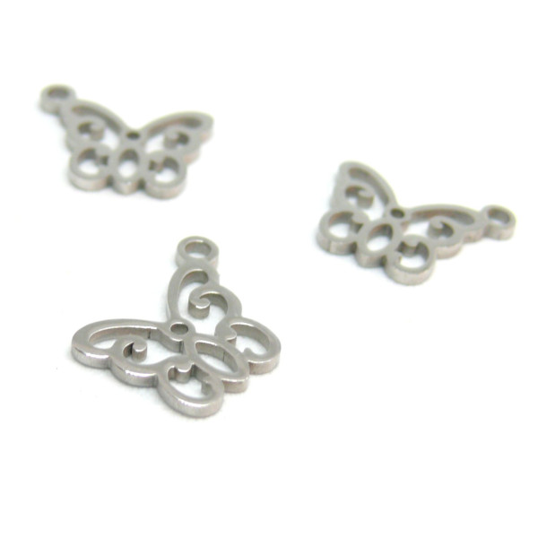 Pendentifs Papillon 13mm en Acier Inoxydable pour bijoux raffinés