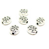 PS110113277 PAX 25 perles intercalaires fleur Ovale 7 par 5mm metal couleur Argent Antique