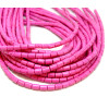 Tubes turquoise reconstituées 4 par 6mm Rose Coloris 01