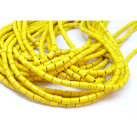Tubes turquoise reconstituées 4x6mm Jaune Coloris 09