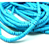 HG11063 Lot 1 fil d'environ 135  Perles intercalaires rondelles turquoise reconstituées 6 par 3mm Bleu Coloris 06