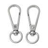 Grands mousquetons Porte Clés, Porte Clefs 48 mm Métal finition Argent Platine Rhodié