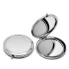 Support  Miroir de poche à customiser, miroir de sac en acier inoxydable 70 mm de diamètre