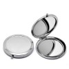 Support  Miroir de poche à customiser, miroir de sac en acier inoxydable 70 mm de diamètre