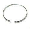 Support bracelet Jonc avec anneau 65mm Laiton couleur Argent Platine