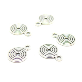 Pendentifs, breloques Spirales métal coloris Argent Antique coloris Argent Antique