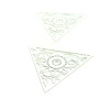 Estampes Pendentif Connecteur Filigrane Triangle 28mm Blanc