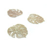 AE1111507 Lot de 4 Estampes pendentif connecteur filigrane Feuille Monstera 18mm coloris Or Rose
