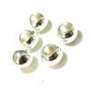perles intercalaires 12mm Trou 5,6mm couleur Argent Vif
