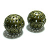 10 pieces perles Argent platine arabesque ref P58Y  20 par 17mm 