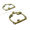 Apprêt bijoux 10 Supports de pendentif ref P58Y bronze nature