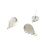 Supports de Boucles d’Oreilles Puce Goutte 10 x 14 mm avec Anneau – Acier Inoxydable 304