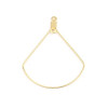 pendentifs Anneaux Connecteur forme  Eventail 40mm Acier Inoxydable 304 couleur Doré