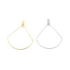 Pendentifs Anneaux Connecteur forme  Eventail 40mm Acier Inoxydable 304 couleur Doré
