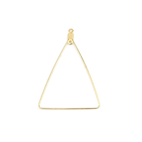 pendentifs Anneaux Connecteur forme Triangle 49mm Acier Inoxydable 304 couleur Doré