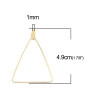 PS110254655 PAX 4 pendentifs Anneaux Connecteur forme Triangle 49mm Acier Inoxydable 304 couleur Doré