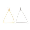 PS110254655 PAX 4 pendentifs Anneaux Connecteur forme Triangle 49mm Acier Inoxydable 304 couleur Doré